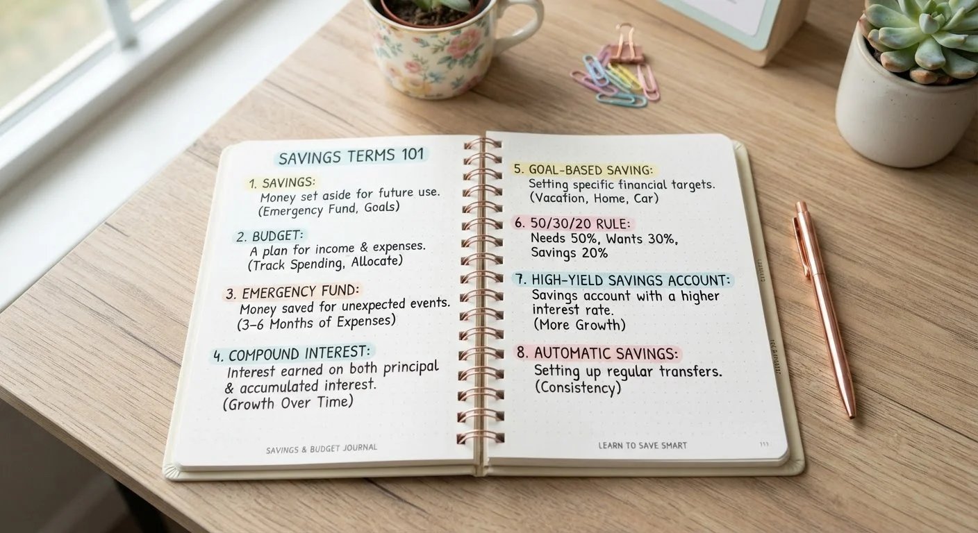 A Plain-English Glossary of Savings Terms Every Beginner Should Know