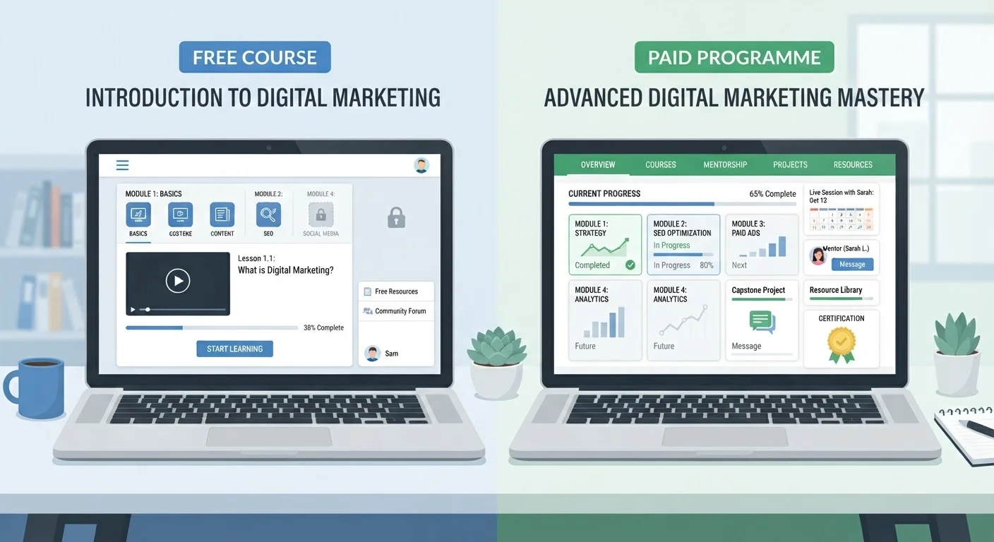 Free vs. Paid Online Courses: Understanding What You Get With Each