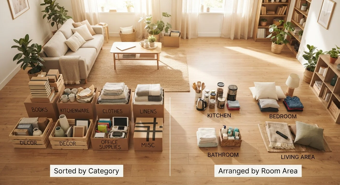 Sorting by Category Versus Sorting by Room: Two Decluttering Philosophies Compared